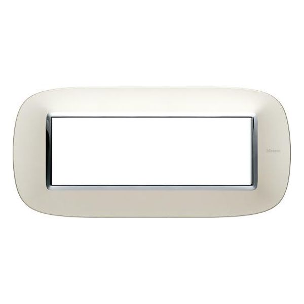 BTICINO - HB4806SAN РАМКА 6М МАТИРАНО СРЕБРО ЕЛИПСОВИДНА