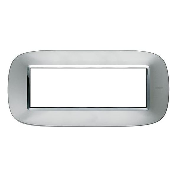 BTICINO - HB4806XC РАМКА 6М АЛУМИНИЙ МЕТАЛНА ЕЛИПСОВИДНА AXOLUTE