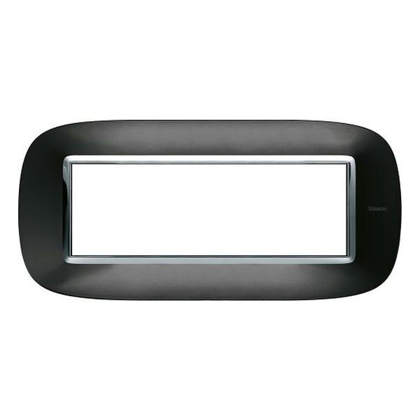 BTICINO - HB4806XS РАМКА 6М АНТРАЦИТ МЕТАЛНА ЕЛИПСОВИДНА AXOLUTE