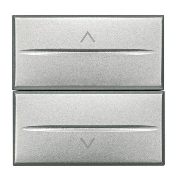 BTICINO - HC4037/2 БУТОН ЗА ЩОРИ 2 МОДУЛ AXOLUTE АЛУМИНИЙ