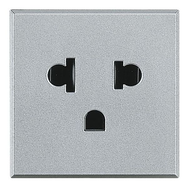 BTICINO - HC4126 КОНТАКТ ЕВРО/АМЕРИКАНСКИ AXOLUTE АЛУМИНИЙ