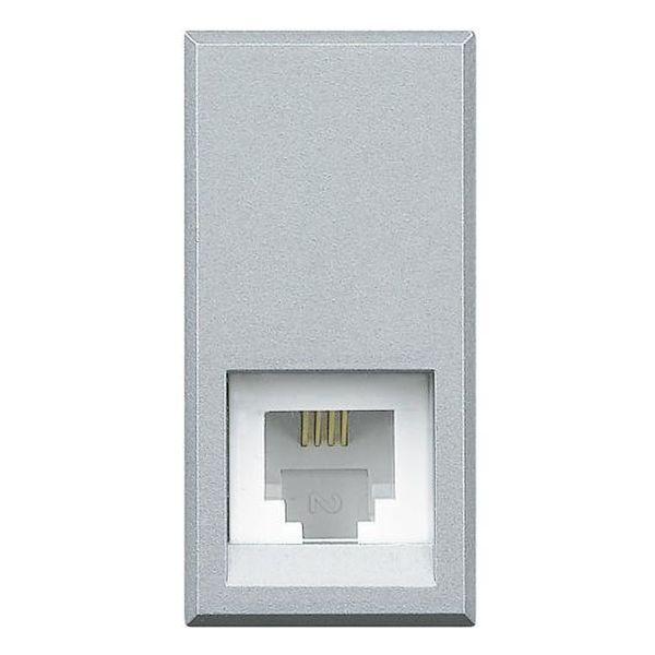 BTICINO - HC4258/11N ТЕЛЕФОННА РОЗЕТКА RJ11 АЛУМИНИЙ