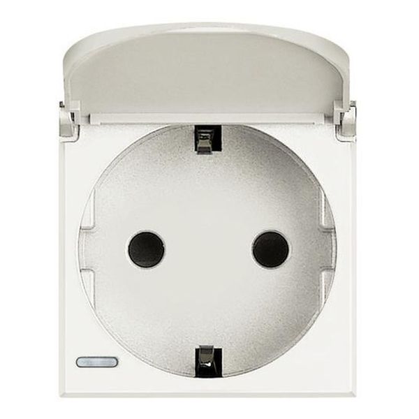 BTICINO - КОНТАКТ С КАПАК HD4141PW БЯЛО