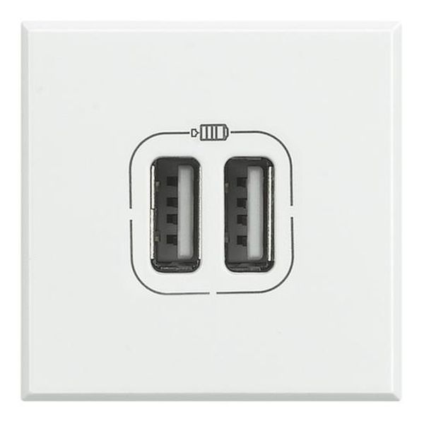 BTICINO - HD4285C2 ДВОЙНА USB РОЗЕТКА 230V БЯЛА