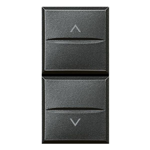 BTICINO - HS4037 БУТОН ЗА ЩОРИ 1 МОДУЛ AXOLUTE АНТРАЦИТ