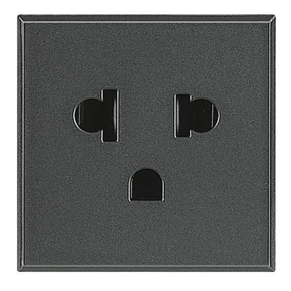 BTICINO - HS4126 КОНТАКТ ЕВРО/АМЕРИКАНСКИ AXOLUTE АНТРАЦИТ