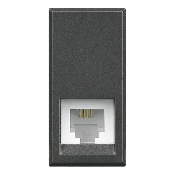 BTICINO - HS4258/11N ТЕЛЕФОННА РОЗЕТКА RJ11 АНТРАЦИТ