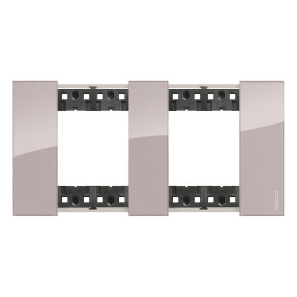 BTICINO - РАМКА 2X2 МОД. НЕМСКИ СТАНДАРТ ЦВЯТ АУРА LIVING NOW BTICINO KA4802M2DM