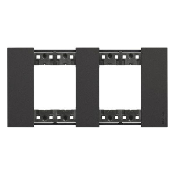 BTICINO - РАМКА 2X2 МОД. НЕМСКИ СТАНДАРТ ЦВЯТ ЧЕРНО LIVING NOW BTICINO KA4802M2KG
