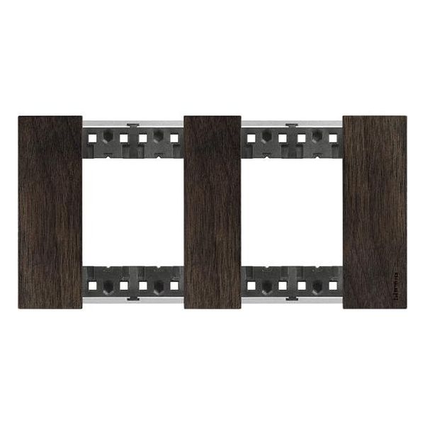 BTICINO - РАМКА 2X2 МОД. НЕМСКИ СТАНДАРТ ЦВЯТ ОРЕХ LIVING NOW BTICINO KA4802M2LG