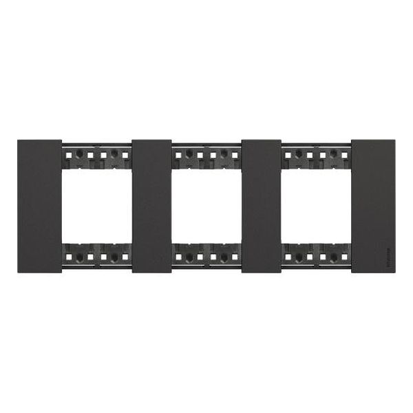 BTICINO - РАМКА 3X2 МОД. НЕМСКИ СТАНДАРТ ЦВЯТ ЧЕРНО LIVING NOW BTICINO KA4802M3KG