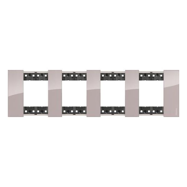 BTICINO - РАМКА 4X2 МОД. НЕМСКИ СТАНДАРТ ЦВЯТ АУРА LIVING NOW BTICINO KA4802M4DM