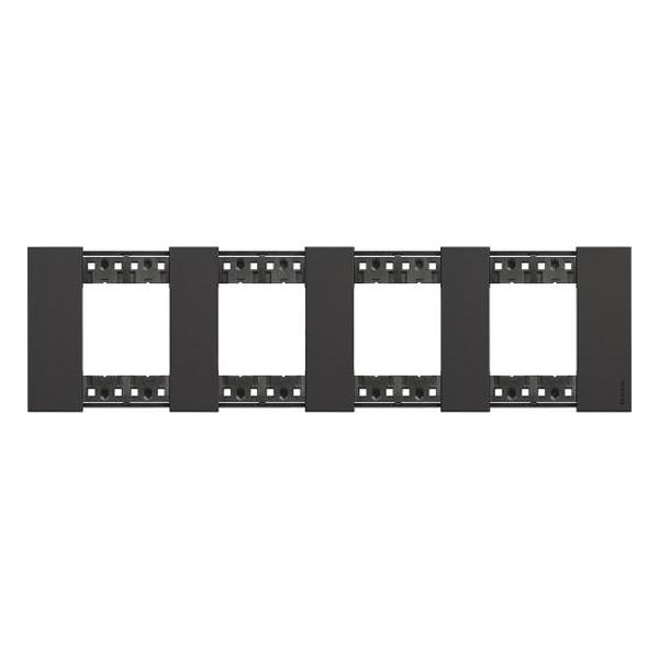 BTICINO - РАМКА 4X2 МОД. НЕМСКИ СТАНДАРТ ЦВЯТ ЧЕРНО LIVING NOW BTICINO KA4802M4KG