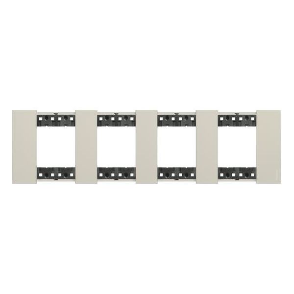 BTICINO - РАМКА 4X2 МОД. НЕМСКИ СТАНДАРТ ЦВЯТ КРЕМ LIVING NOW BTICINO KA4802M4KM