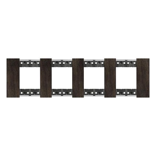 BTICINO - РАМКА 4X2 МОД. НЕМСКИ СТАНДАРТ ЦВЯТ ОРЕХ LIVING NOW BTICINO KA4802M4LG