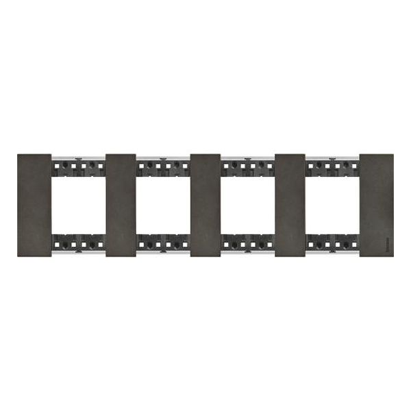 BTICINO - РАМКА 4X2 МОД. НЕМСКИ СТАНДАРТ ЦВЯТ КОСМОС LIVING NOW BTICINO KA4802M4NG