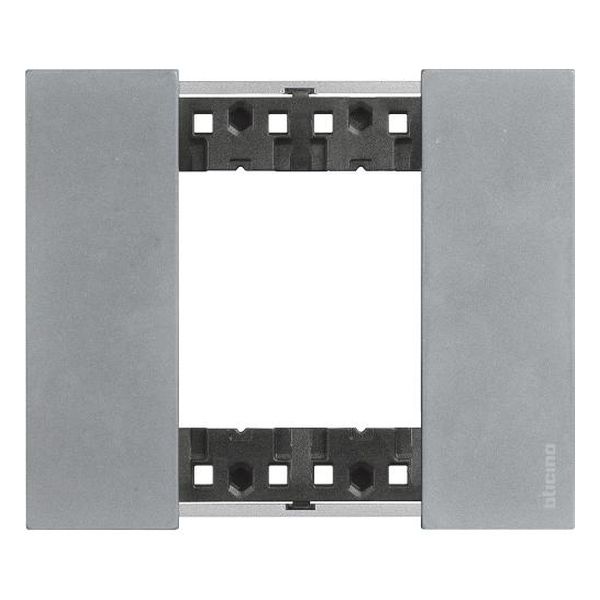 BTICINO - РАМКА 2 МОД. МЕТАЛНА ЦВЯТ ЛУНА LIVING NOW BTICINO KA4802NW