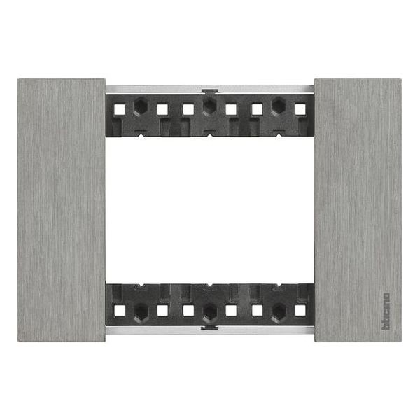 BTICINO - РАМКА 3 МОД. МЕТАЛНА ЦВЯТ СТОМАНА LIVING NOW BTICINO KA4803ZG