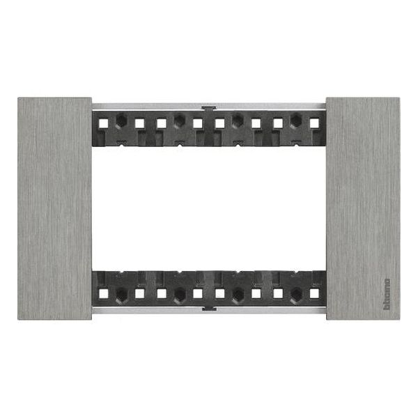 BTICINO - РАМКА 4 МОД. МЕТАЛНА ЦВЯТ СТОМАНА LIVING NOW BTICINO KA4804ZG