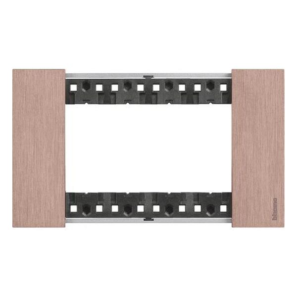 BTICINO - РАМКА 4 МОД. МЕТАЛНА ЦВЯТ МЕД LIVING NOW BTICINO KA4804ZM