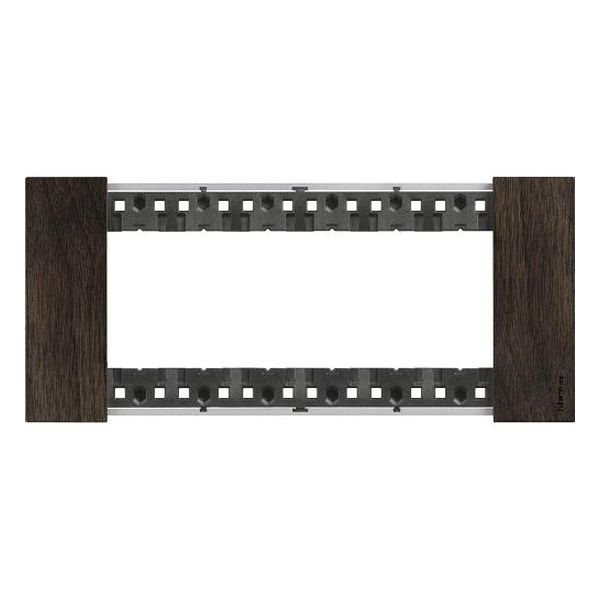 BTICINO - РАМКА 6 МОД. ДЪРВЕНА ЦВЯТ ОРЕХ LIVING NOW BTICINO KA4806LG