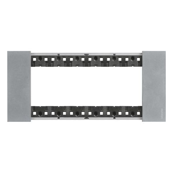 BTICINO - РАМКА 6 МОД. МЕТАЛНА ЦВЯТ ЛУНА LIVING NOW BTICINO KA4806NW