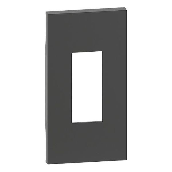 BTICINO - ЛИЦЕВ ПАНЕЛ ЗА ЕДИНИЧНИ РОЗЕТКИ RJ45/LED ЛАМПА K4381 2 МОД. ЦВЯТ ЧЕРНО LIVING NOW BTICINO KG07M2