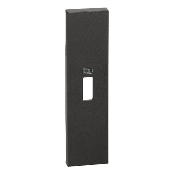 BTICINO - ЛИЦЕВ ПАНЕЛ ЗА USB РОЗЕТКА ТИП A ИЛИ C 1 МОД. ЦВЯТ ЧЕРНО LIVING NOW BTICINO KG10C