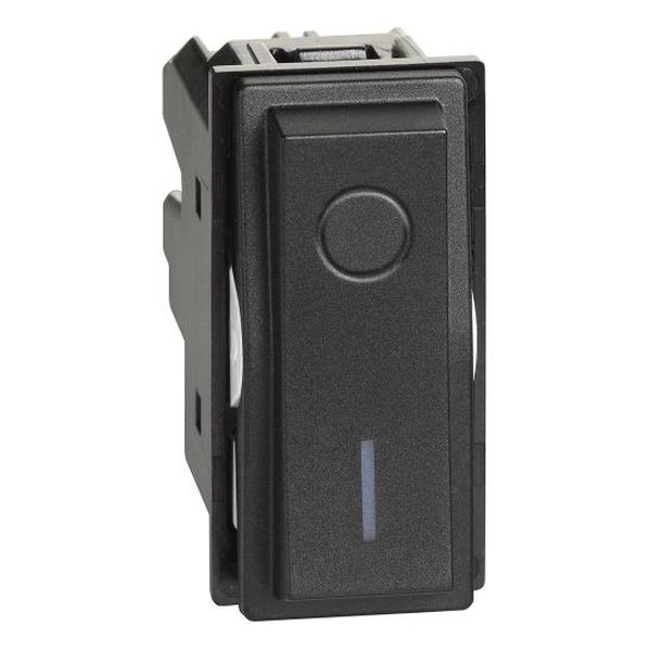 BTICINO - КЛЮЧ ЗА БОЙЛЕР 1 МОДУЛ 16A /ДВУПОЛЮСЕН/ ЦВЯТ ЧЕРЕН LIVING NOW BTICINO KG4002