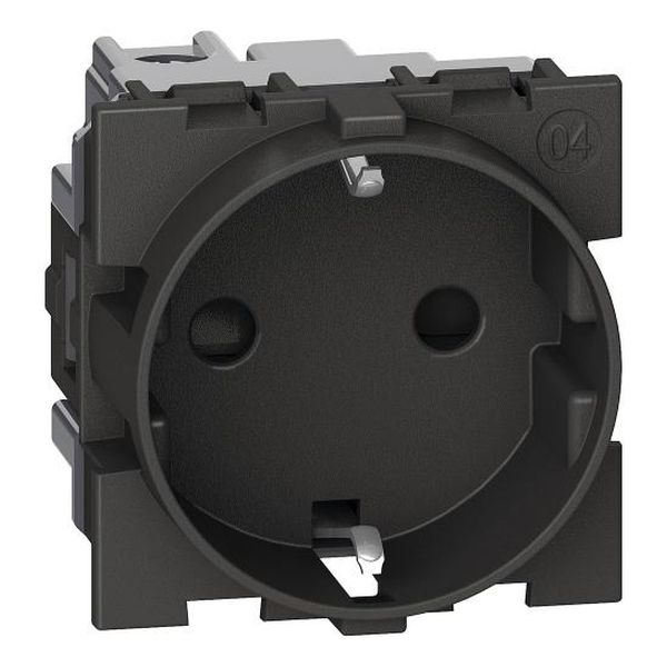 BTICINO - КОНТАКТ ШУКО 16А ДЕТСКА ЗАЩИТА 2МОД. LIVING NOW ЧЕРНО KG4141