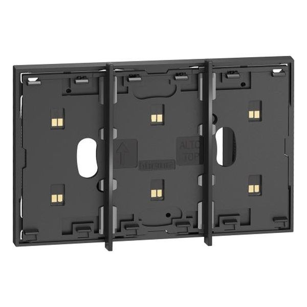 BTICINO - ЕЛЕКТРИФИЦИРАН ЛИЦЕВ ПАНЕЛ 3 МОД. ЦВЯТ ЧЕРЕН LIVING NOW BTICINO KG8102P1