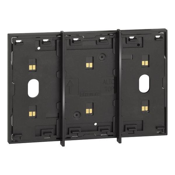 BTICINO - ЕЛЕКТРИФИЦИРАН ЛИЦЕВ ПАНЕЛ МОДУЛЕН 3 МОД. ЦВЯТ ЧЕРЕН LIVING NOW BTICINO KG8103