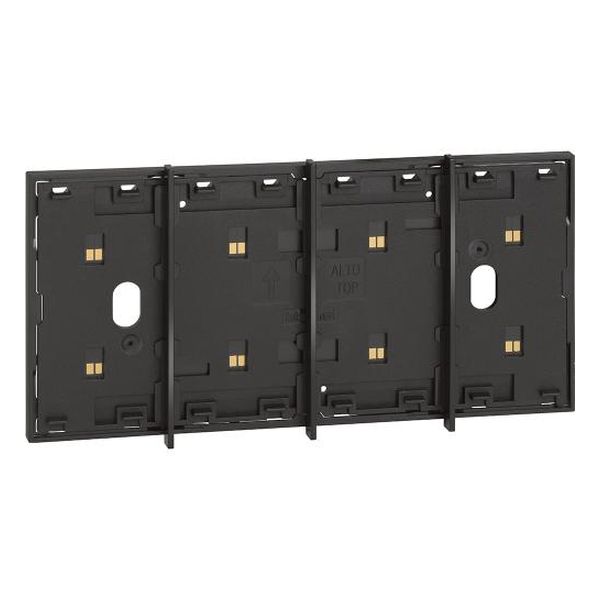 BTICINO - ЕЛЕКТРИФИЦИРАН ЛИЦЕВ ПАНЕЛ МОДУЛЕН 4 МОД. ЦВЯТ ЧЕРЕН LIVING NOW BTICINO KG8104