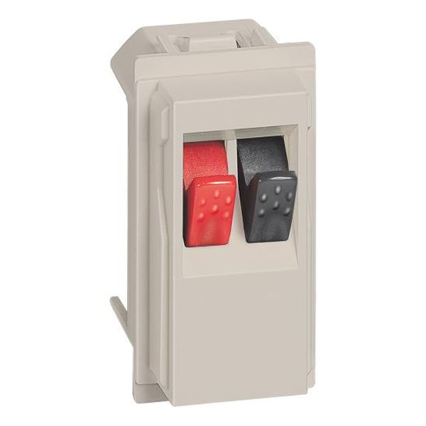 BTICINO - РОЗЕТКА ЗА ТОНКОЛОНИ 1 МОД. ЦВЯТ КРЕМ LIVING NOW KM4294