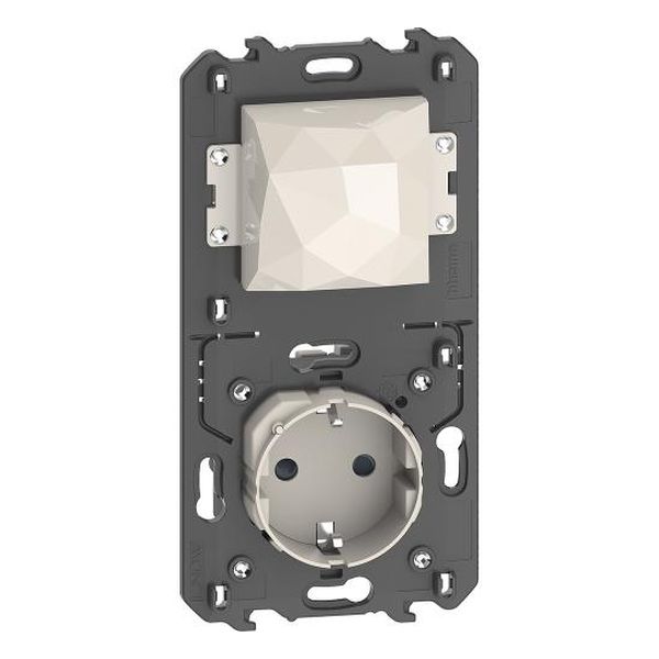 BTICINO - GATEWAY С КОНТАКТ НЕМСКИ СТАНДАРТ, ЗА МОНТАЖ В СТАНДАРТНА ЕДИНИЧНА КОНЗОЛА LIVING NOW КРЕМ KM4501C