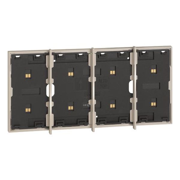 BTICINO - ЕЛЕКТРИФИЦИРАН ЛИЦЕВ ПАНЕЛ МОДУЛЕН 4 МОД. ЦВЯТ КРЕМ LIVING NOW BTICINO KM8103P1