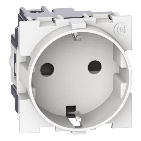 BTICINO - КОНТАКТ ШУКО 16А ДЕТСКА ЗАЩИТА 2МОД. LIVING NOW БЯЛО KW4141