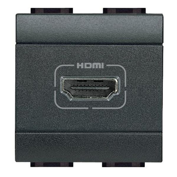 BTICINO - L4284 HDMI РОЗЕТКА АНТРАЦИТ