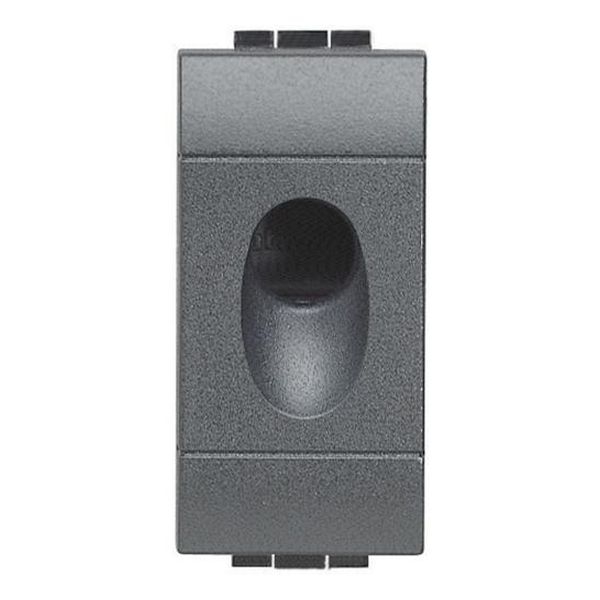 BTICINO - L4953 ПРАЗЕН МОДУЛ С ОТВОР Ф9ММ ЕДНОМОДУЛЕН АНТРАЦИТ LIVINGLIGHT