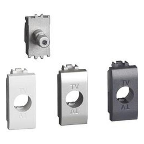 BTICINO - LN4202F ИНДИВИДУАЛНА TV РОЗЕТКА ЖЕНСКА LIVINGLIGHT БЯЛО, АЛУМИНИЙ, АНТРАЦИТ