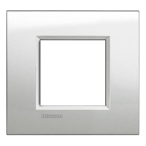 BTICINO - LNA4802GL РАМКА 2М SILVER MOON МЕТАЛНА ПРАВОЪГЪЛНА LIVINGLIGHT