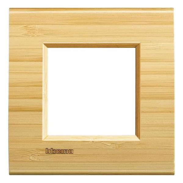 BTICINO - LNA4802LBA РАМКА 2М BAMBOO ДЪРВО ПРАВОЪГЪЛНА LIVINGLIGHT