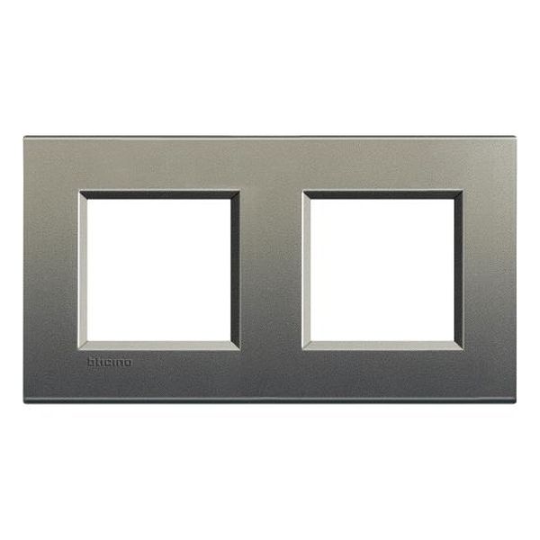 BTICINO - LNA4802M2AE ДВОЙНА РАМКА 2Х2М AVENUE МЕТАЛНА ПРАВОЪГЪЛНА LIVINGLIGHT