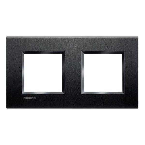 BTICINO - LNA4802M2AR ДВОЙНА РАМКА 2Х2М ANTHRACITE ПРАВОЪГЪЛНА LIVINGLIGHT