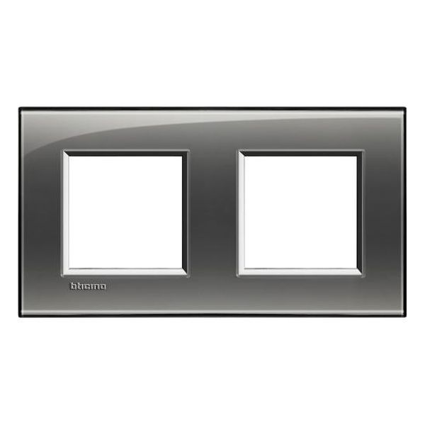 BTICINO - LNA4802M2KF ДВОЙНА РАМКА 2Х2М LONDON FOG ПРАВОЪГЪЛНА LIVINGLIGHT