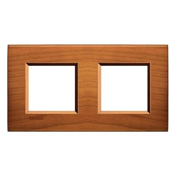 BTICINO - LNA4802M2LCA ДВОЙНА РАМКА 2Х2М CHERRYWOOD ДЪРВО ПРАВОЪГЪЛНА LIVINGLIGHT