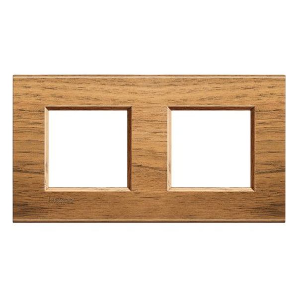 BTICINO - LNA4802M2LNC ДВОЙНА РАМКА 2Х2М WALNUT ДЪРВО ПРАВОЪГЪЛНА LIVINGLIGHT