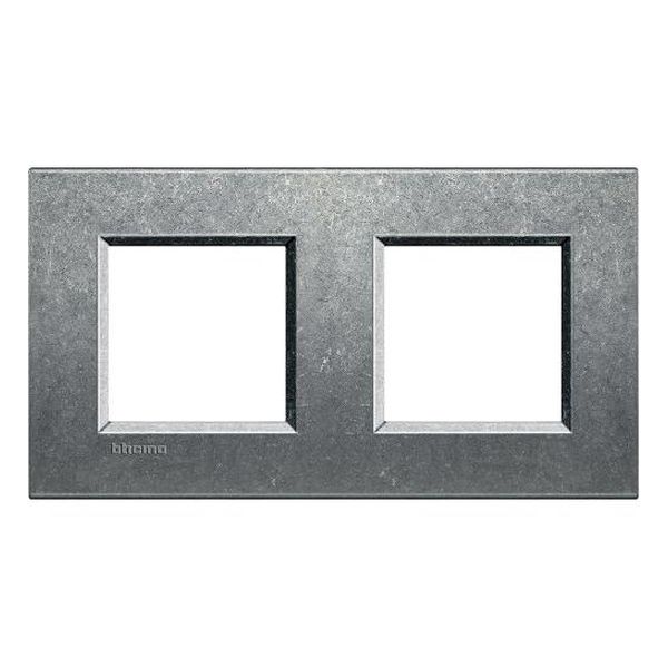 BTICINO - LNA4802M2NA ДВОЙНА РАМКА 2Х2М NATIVE МЕТАЛНА ПРАВОЪГЪЛНА LIVINGLIGHT