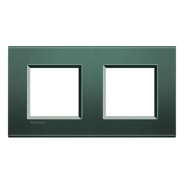 BTICINO - LNA4802M2PK ДВОЙНА РАМКА 2Х2М PARK МЕТАЛНА ПРАВОЪГЪЛНА LIVINGLIGHT