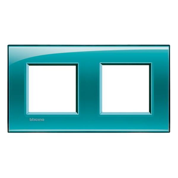 BTICINO - LNA4802M2VD ДВОЙНА РАМКА 2Х2М GREEN DEEP ПРАВОЪГЪЛНА LIVINGLIGHT
